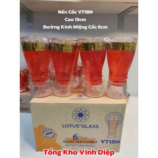 Combo 1 Hộp Nến Nghệ Thuật Đủ Kích Cỡ T01/T03 To/T19F/T09,VT18N - Cốc Ly Thủy Tinh Cao Cấp