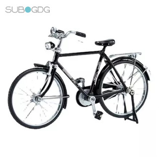 SUBOGDG 1: 8 Mô Hình Hợp Kim Retro Xe Đạp Diecast Trang Trí Mô Hình Đồ Chơi Kim Loại Đen Xe Đạp Mô Phỏng