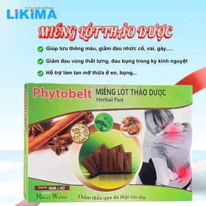 Đai Chườm Nóng Thảo Dược Phytobelt – Miếng Lót Hỗ Trợ Giảm Đau Lưng, Đau Bụng Kinh, Mỏi Cổ Vai Gáy