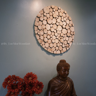 Tranh gỗ Lộc Mộc hiện đại - Tranh Mosaic Nguyên Bản treo Phòng khách, phòng ngủ, tranh độc handmade