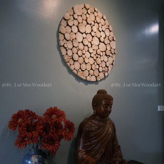 Tranh gỗ Lộc Mộc hiện đại - Tranh Mosaic Nguyên Bản treo Phòng khách, phòng ngủ, tranh độc handmade