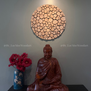 Tranh gỗ Lộc Mộc hiện đại - Tranh Mosaic Nguyên Bản treo Phòng khách, phòng ngủ, tranh độc handmade