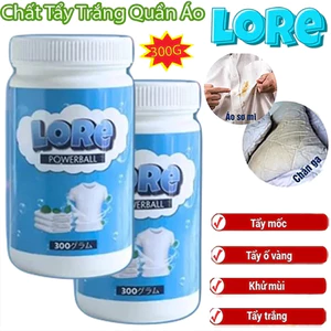 Bột Tẩy Trắng Quần Áo Thần Thánh LORE Làm Sạch Vải Ố Vàng Vết Bẩn Khó Giặt An Toàn Không Phai Màu