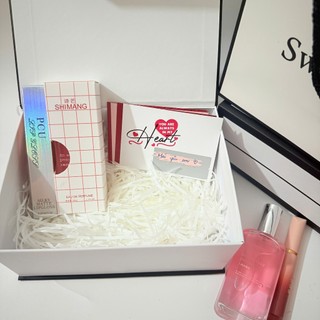 (SWL shimang pcu) Combo hộp túi quà tặng bạn gái gồm son, nước hoa và thẻ cào yêu, quà tặng sinh nhật, noel, valentine..