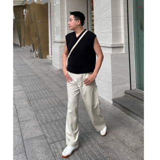 Quần Vải Ống Rộng Kaki Dù Nam Nữ Phong Cách Hàn Quốc, Mềm Mát, Thoải Mái 4 Size 40-75kg K1