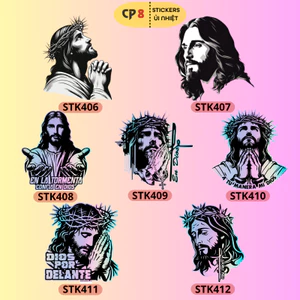 Bộ Hình In, Ủi Nhiệt Sticker Jesus 05 - CP8 PET Sticker