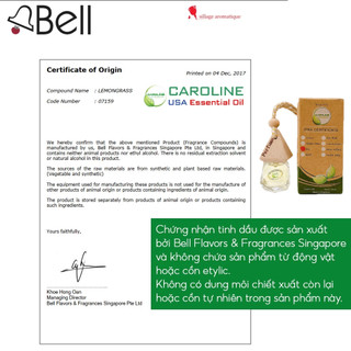 Chai treo tinh dầu CAROLINE 10ml với 8 mùi hương tinh dầu thiên thiên nhiên, dễ lựa chọn, khử mùi hiệu quả, thơm mát