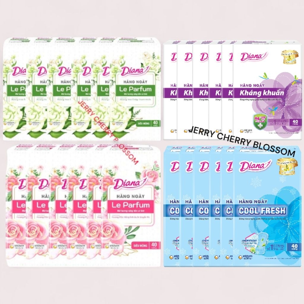 COMBO 6 GÓI hàng ngày Diana đủ loại 20/40 miếng
