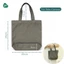Túi Tote Canvas Túi Tote Đa Năng Màu Trơn Có Đáy Không Khoá Kéo Phong Cách Đơn Giản - 3IIHOMETUITOTE