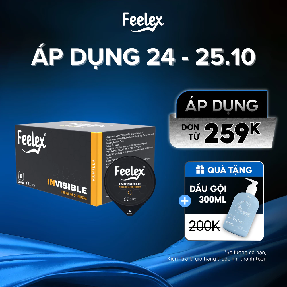Bao cao su Feelex hộp 10 chiếc đa tính năng