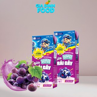Sữa trái cây KUN vị trái cây nhiệt đới/ nho/ dâu/ cam - 180ml/ hộp