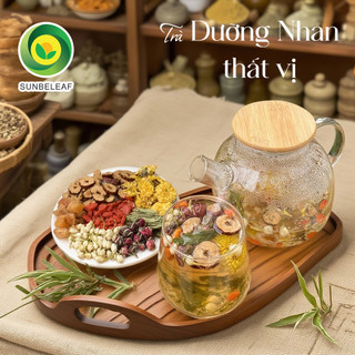 Trà Dưỡng Nhan 7 Vị Hoa Hồng Sunbeleaf - Dưỡng Trắng Da, Giảm Mụn, Giảm Cân, Chống Lão Hóa - Hộp 10 Đến 20 Gói