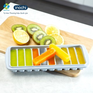 Khay đá thanh có nắp Inochi Kari 10 viên – nhựa an toàn, chịu nhiệt tốt, dễ lấy đá, chống bám mùi tủ lạnh