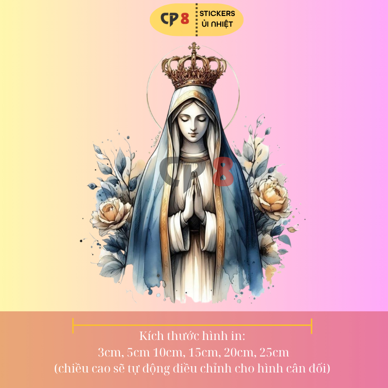 Bộ Hình In, Ủi Nhiệt Sticker Jesus 11 - CP8 PET Sticker