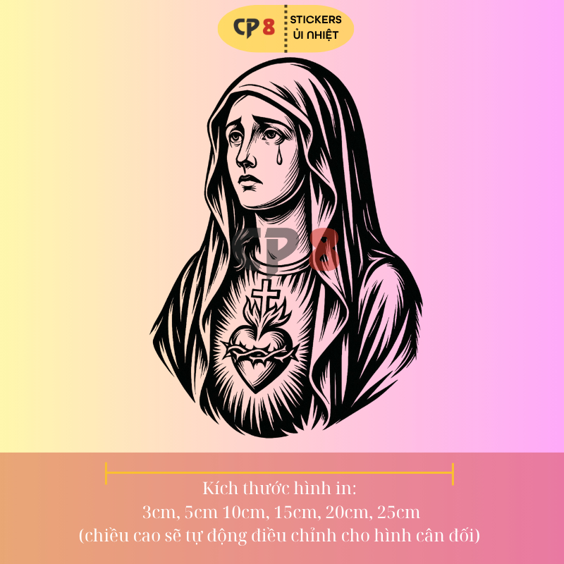 Bộ Hình In, Ủi Nhiệt Sticker Jesus 11 - CP8 PET Sticker