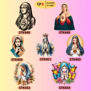 Bộ Hình In, Ủi Nhiệt Sticker Jesus 11 - CP8 PET Sticker