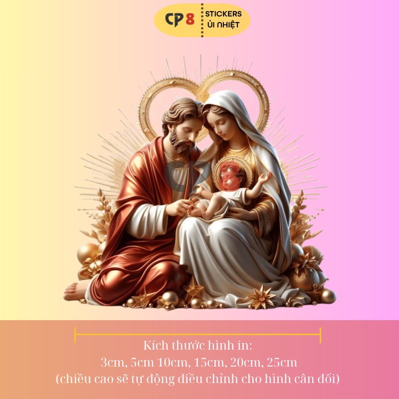 Bộ Hình In, Ủi Nhiệt Sticker Jesus 13 - CP8 PET Sticker