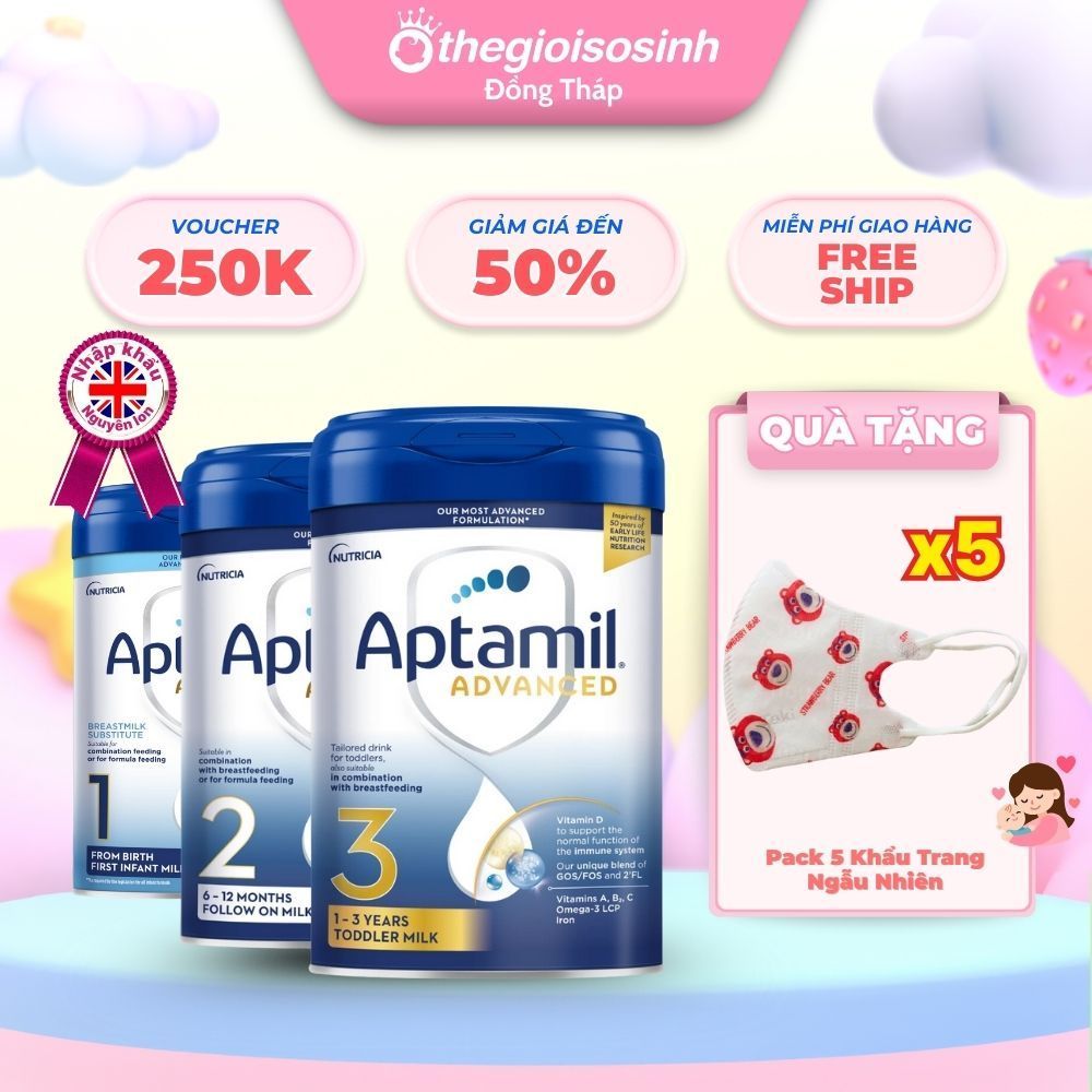 [✨DEAL SỐC] Sữa Aptamil Advanced UK Anh Quốc Số 1,2,3 - Sữa Bột Công Thức 800g TGSSĐT