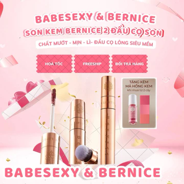 [ Tặng cọ tán son ] Son Kem Bernice Phiên Bản Mới Nhất 2025- Chất Son Siêu Mịn Lì - Vỏ mới 2 đầu cọ son New Mouse