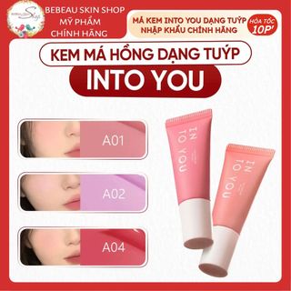 Má Hồng Kem Into You Airy Blush Dạng Tuýp Nhỏ Gọn Tiện Lợi Lên Màu Chuẩn Chính Hãng - Bebeau