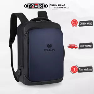 Balo chống sốc laptop chống nước 3 chức đa năng có sạt USB ATRIC Full đen M.E.N H1991