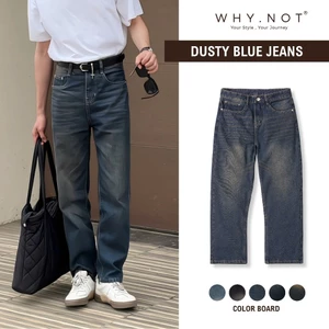 [CÓ BIGSIZE- Quần Jean Nam WHY.NOT DUSTY BLUE JEANS- Quần Jeans Ống Suông Nam WHY NOT - Quần Bò Nam