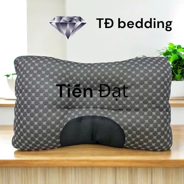 Gối Ngủ Massage Cổ Vai Gáy 45-65cm Dệt Kim Lõi Bông Xơ Tự Nhiên, Gối Spa Chống Đau Mỏi Vai Gáy Chống Ngáy Giảm Mệt Mỏi