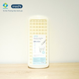 Khay đá vuông nhỏ Inochi Kari 84 viên – nhựa an toàn, chống nấm mốc, làm lạnh nhanh, dễ lấy đá và vệ sinh