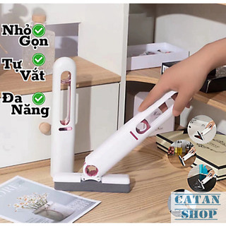 Cây Lau Kính Mini Có Hộp Tiện Lợi Nhựa Abs Và Bọt Biển Mềm Xoay 120 Độ Dễ Dàng Lau Mọi Vị Trí Khó Chạm Tới