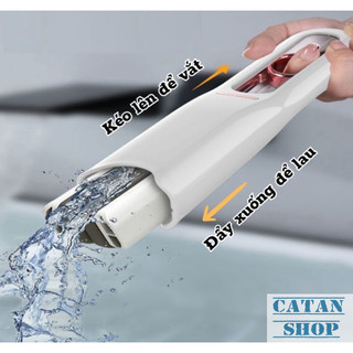 Cây Lau Kính Mini Có Hộp Tiện Lợi Nhựa Abs Và Bọt Biển Mềm Xoay 120 Độ Dễ Dàng Lau Mọi Vị Trí Khó Chạm Tới