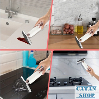Cây Lau Kính Mini Có Hộp Tiện Lợi Nhựa Abs Và Bọt Biển Mềm Xoay 120 Độ Dễ Dàng Lau Mọi Vị Trí Khó Chạm Tới