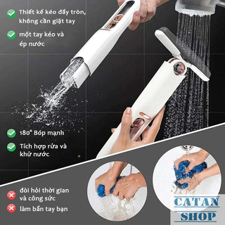 Cây Lau Bàn Bếp Tự Vắt Thông Minh Mini 25cm, Bọt Biển Siêu Thấm Hút Đa Năng, Gấp Gọn GD804-LauKinhmini
