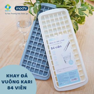 Khay đá vuông nhỏ Inochi Kari 84 viên – nhựa an toàn, chống nấm mốc, làm lạnh nhanh, dễ lấy đá và vệ sinh