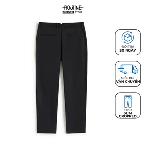 Quần Kaki Nam Cotton Trơn Form Slim Cropped - Routine 10F25PCA019