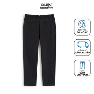 Quần Kaki Nam Cotton Trơn Form Slim Cropped - Routine 10F25PCA019