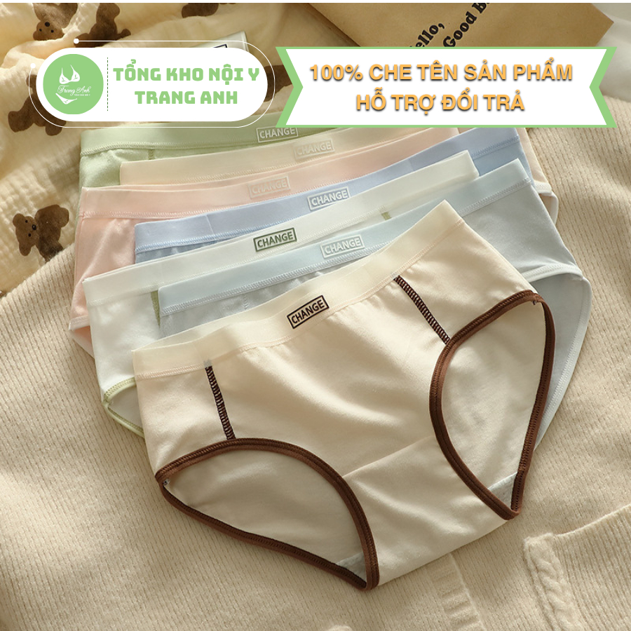 Combo 10 Quần Lót Nữ Cotton Trơn – Mềm Mại Viền May Chắc Chắn Dáng Thể Thao Màu Sắc Pastel Change (MÃ CHAM CTONG)
