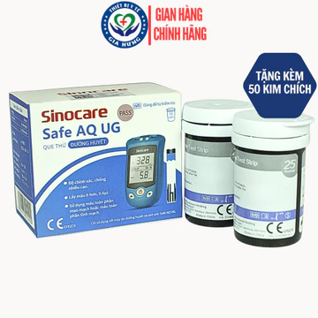 50 que thử đường huyết cho máy Sinocare Safe AQ UG + Tặng 50 kim chích máu