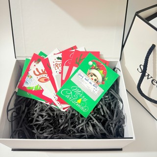(SWL+thẻ cào Noel) Combo hộp túi quà kèm thẻ cào nole xinh xắn, phụ kiện rơm, hạt xốp sang trọng, quà tặng ý nghĩa