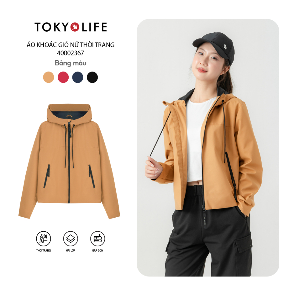 Áo Khoác Gió Nữ 2 Lớp Chống Thấm Nước Cản Gió Thời Trang Cao Cấp 40002367 - TOKYOLIFE