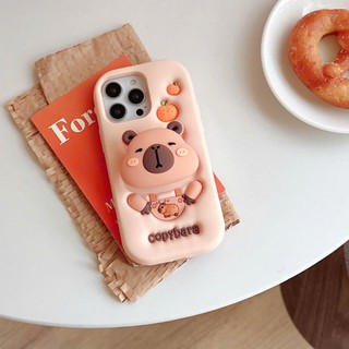 Ốp lưng iphone CAPYBARA có giá đỡ hot trend Cho 6plus/7plus/x/xs/xsm/11/12/13/14/15/16/pro/plus/promax RABBI SLC