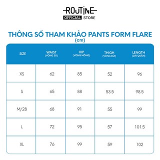 Quần Jeans Nữ Ống Loe Thêu Nhỏ Basic Form Flare - Routine 10S25DPAW024