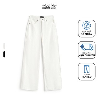 Quần Jeans Nữ Ống Loe Thêu Nhỏ Basic Form Flare - Routine 10S25DPAW024