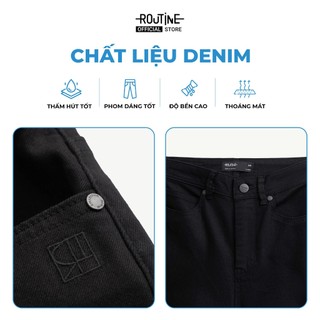 Quần Jeans Nữ Ống Loe Thêu Nhỏ Basic Form Flare - Routine 10S25DPAW024