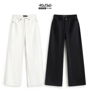 Quần Jeans Nữ Ống Loe Thêu Nhỏ Basic Form Flare - Routine 10S25DPAW024