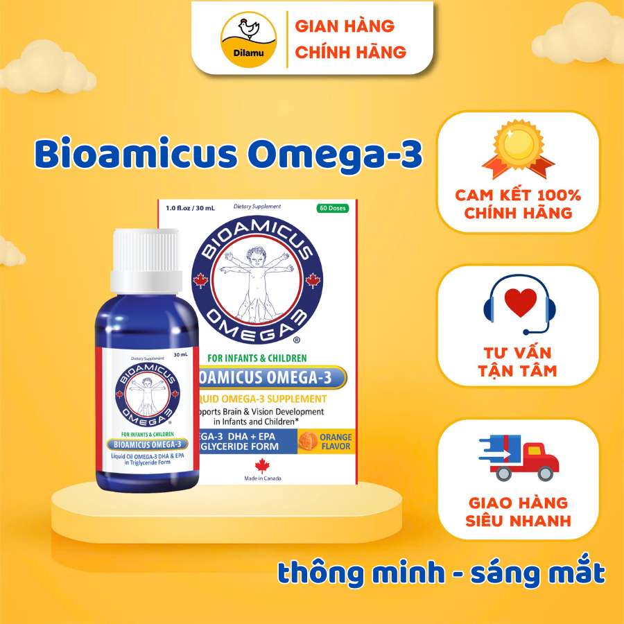 [CHÍNH HÃNG] Dầu Cá Omega-3 DHA Bioamicus - Hỗ Trợ Bổ Mắt Bổ Não Thông ...