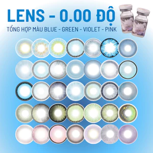 Lens màu Blue/Green/Violet/Pink/Red 0 độ thương hiệu Luna Eyes