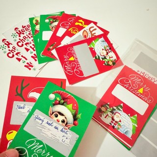 Thẻ cào Noel tự ghi may mắn, xinh xắn, quà tặng dịp sinh nhật, Noel, các ngày lễ...