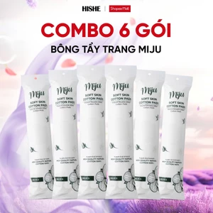 Bông tẩy trang Miju - Dập viền - 100% cotton - Không xơ bông