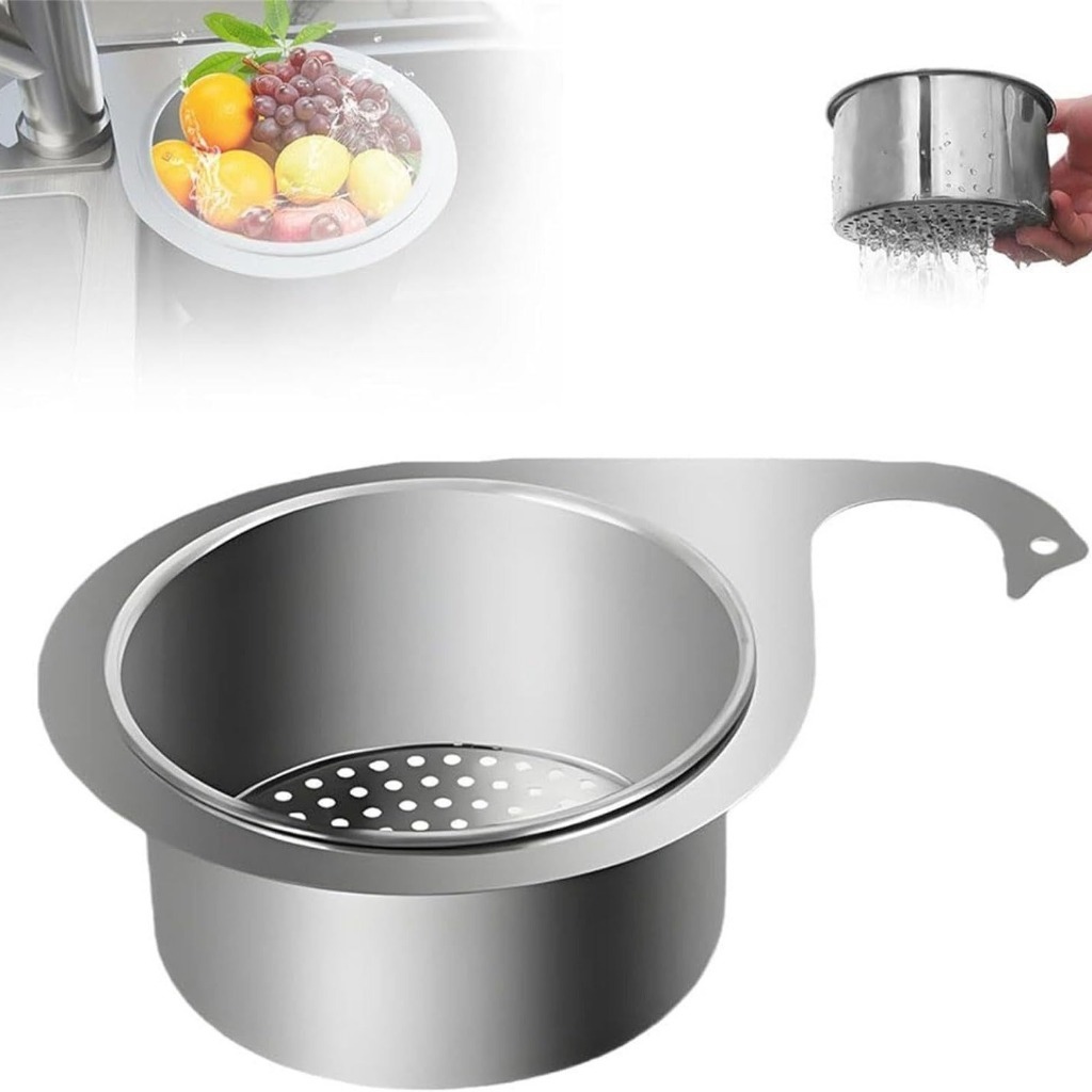 【Giỏ Lọc Inox Cổ Thiên Nga】- Giải Pháp Lọc Rác Thông Minh | Chống Tắc Nghẽn, Làm Khô & Treo Tiện Lợi