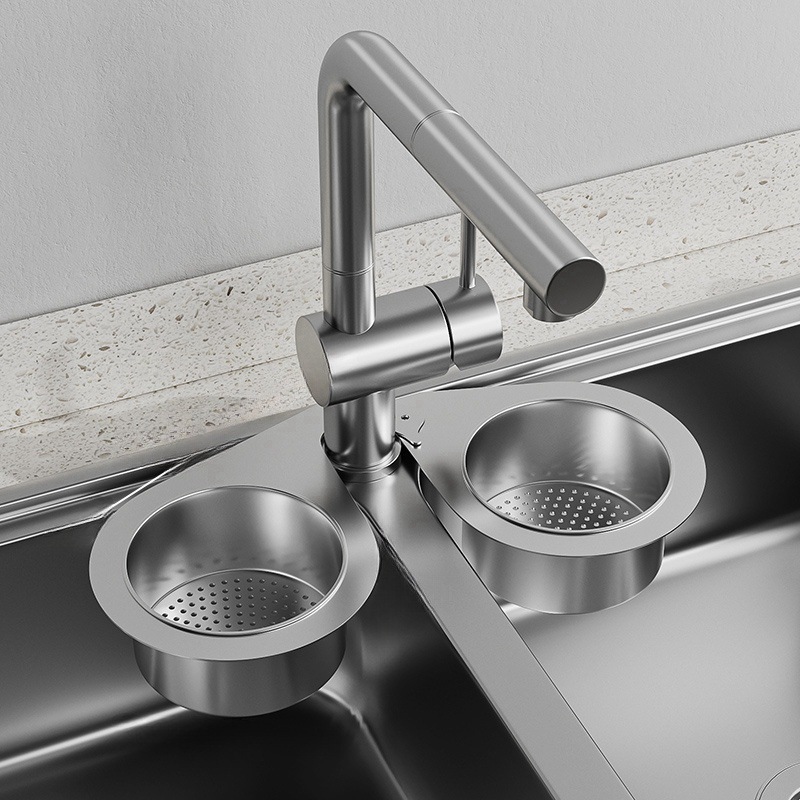 【Giỏ Lọc Inox Cổ Thiên Nga】- Giải Pháp Lọc Rác Thông Minh | Chống Tắc Nghẽn, Làm Khô & Treo Tiện Lợi